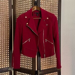 Burgundy motorcycle blazer/jacket